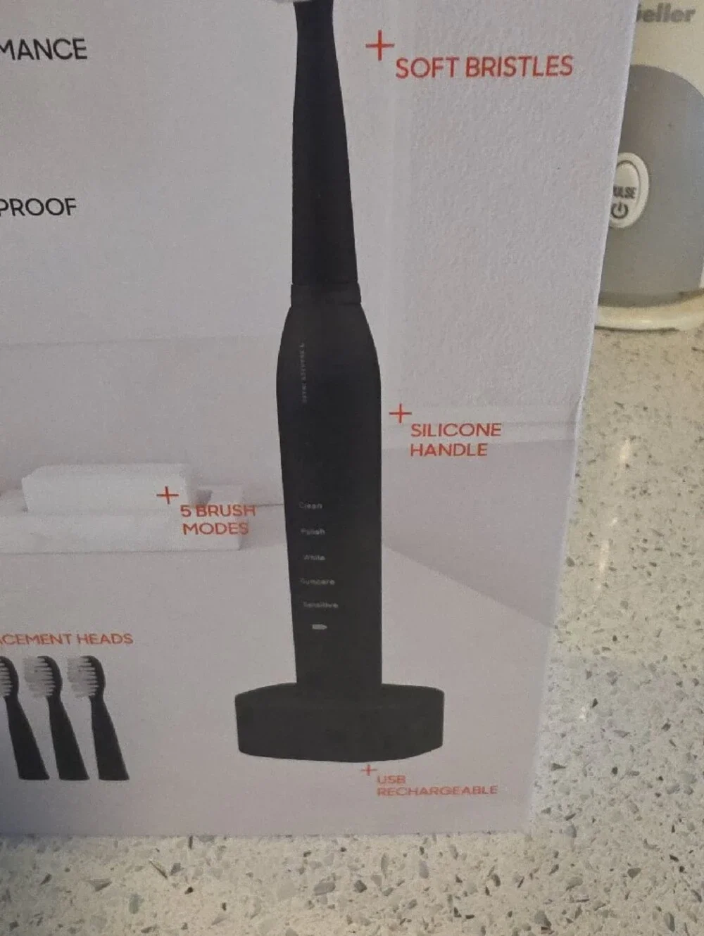 Sharper Image Black and White Electric Toothbrush Set